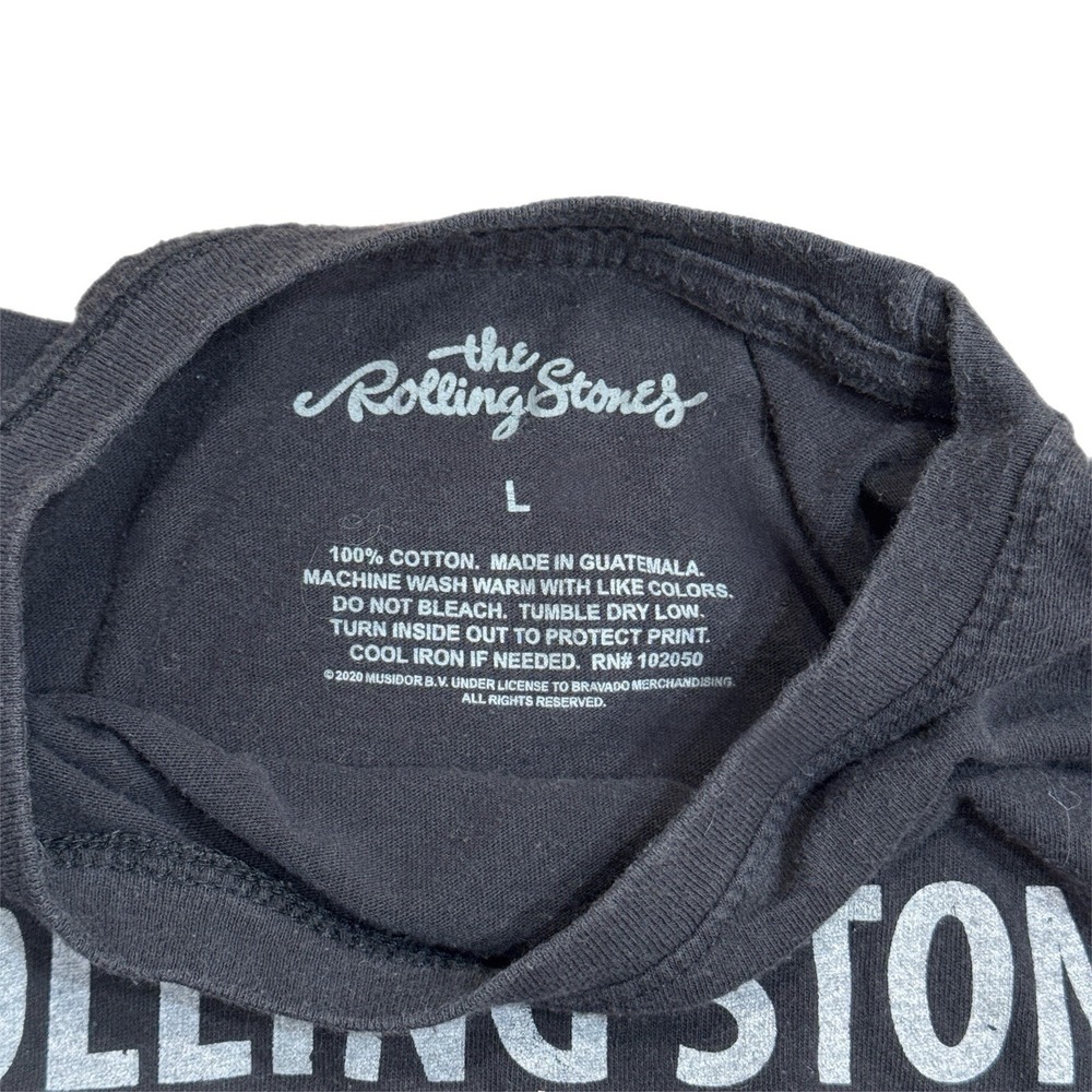 Bravado Rolling Stones Graphic T-Shirt 1975 US Tour Black 2020 Re-issue Large - Picture 3 of 4